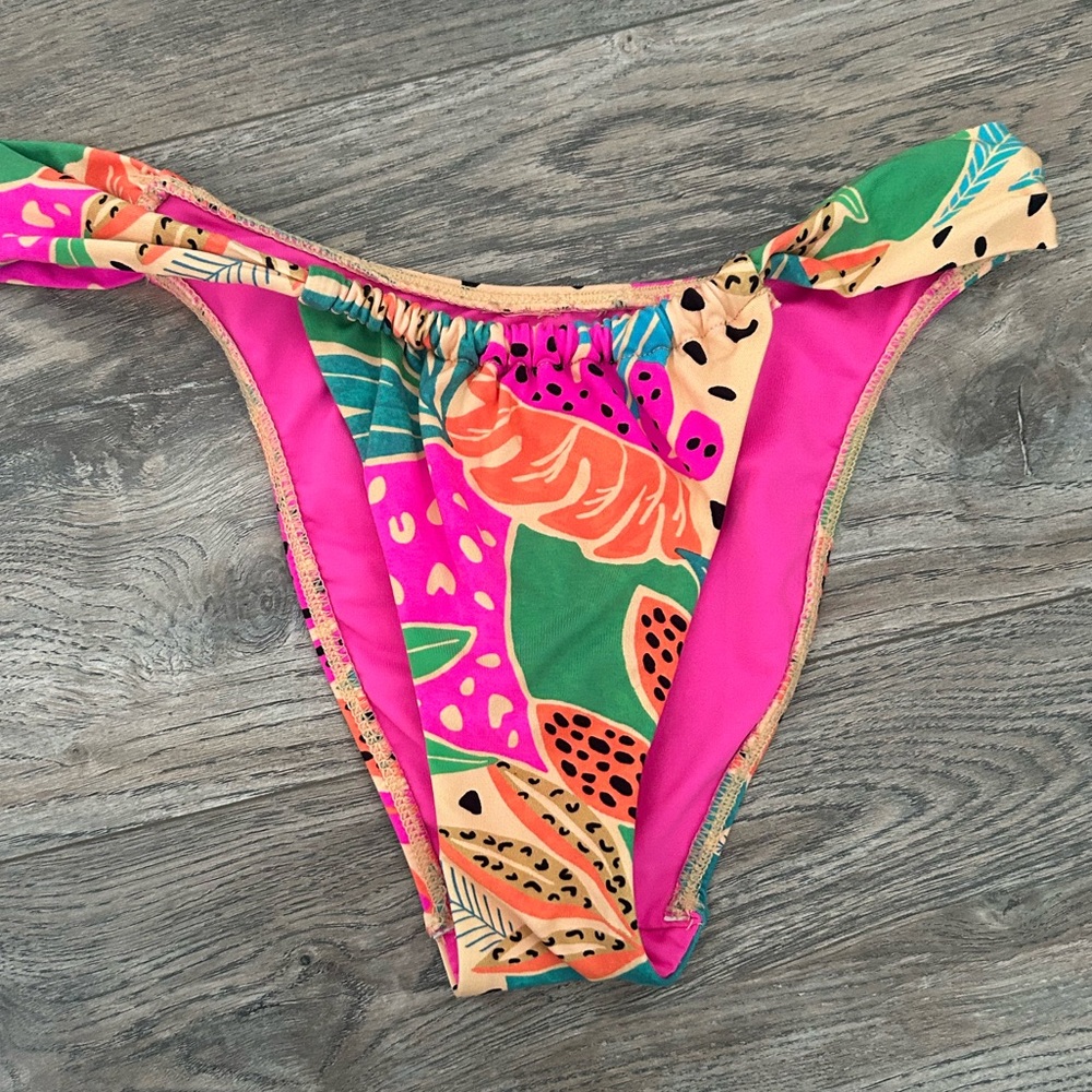Hurley tropical print bikini bottom women’s xs